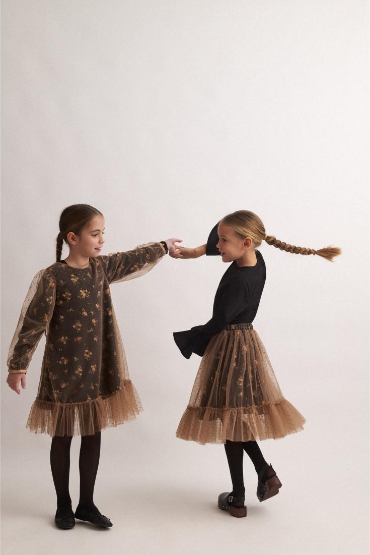 Παιδική Φούστα Floral Engraved Flowers Two in a castle T6639