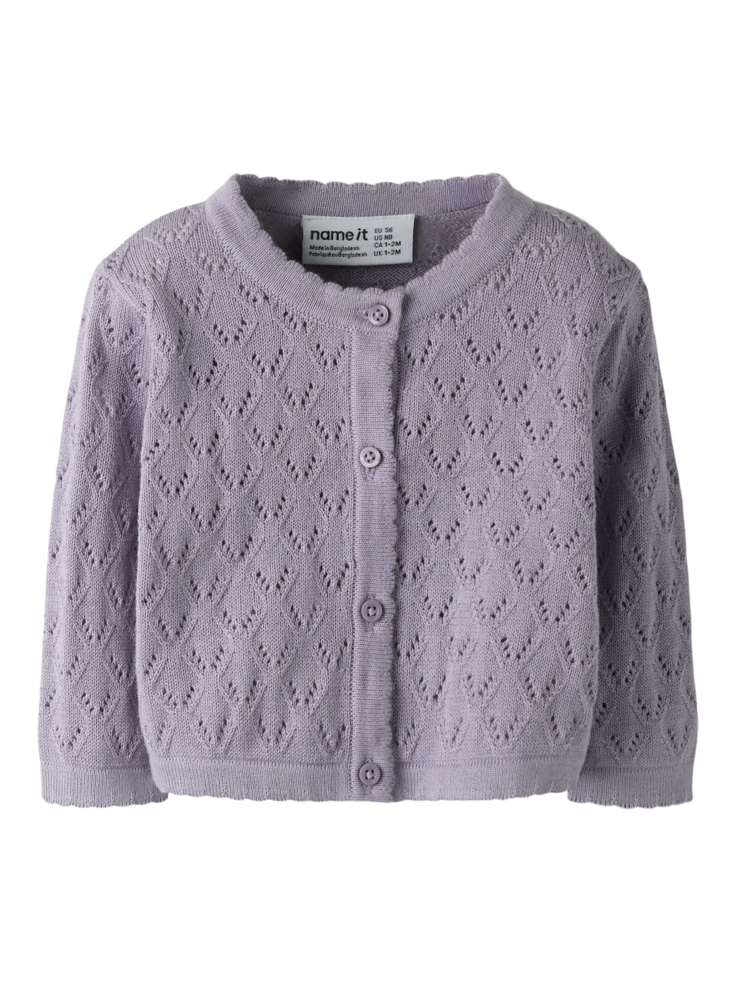 Μπεμπέ Πλεκτή Ζακέτα Name it 13239824 Lavender Gray