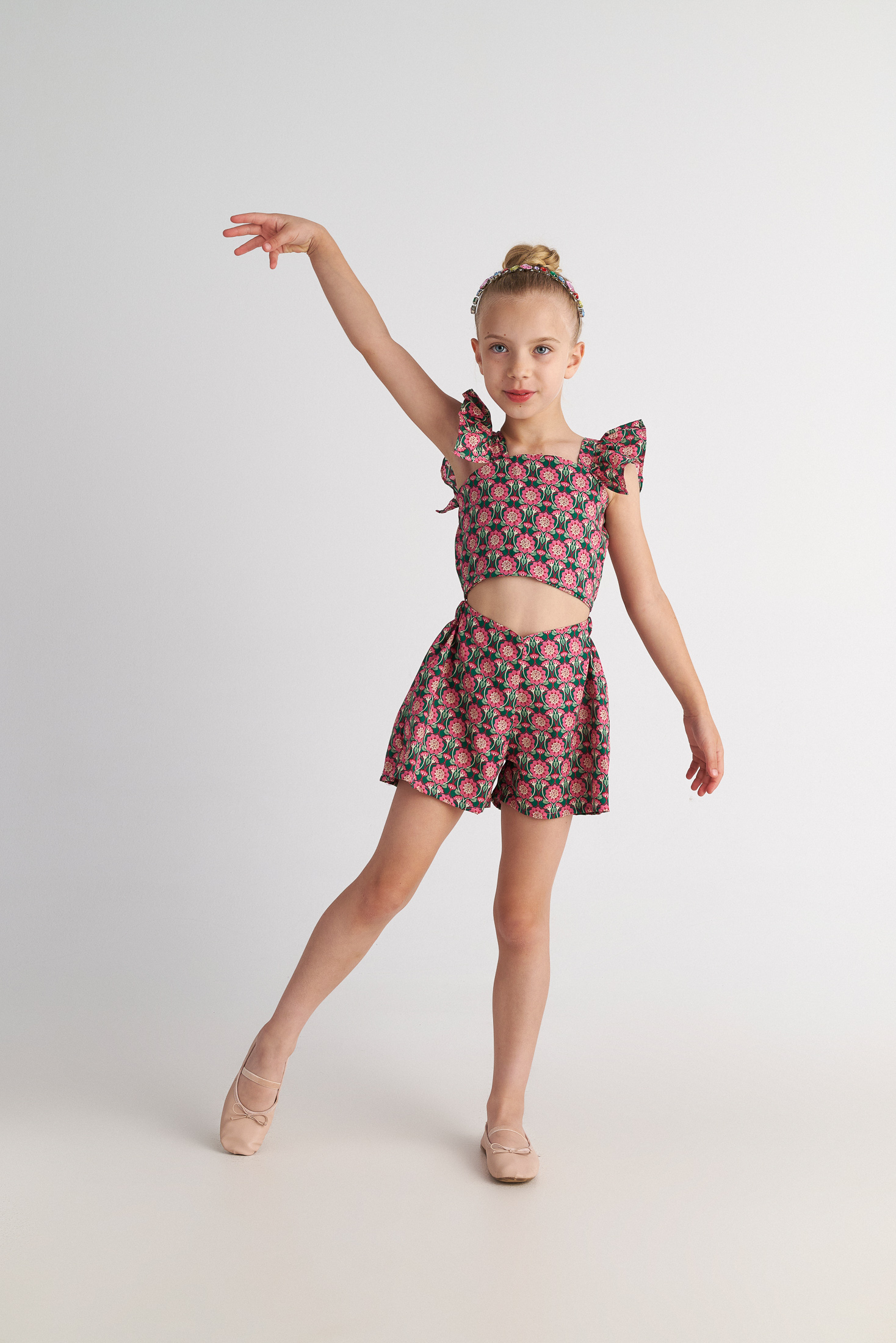 Παιδικό Ολόσωμο Σορτς Bubblegum Forest Floral Two in a castle T7115