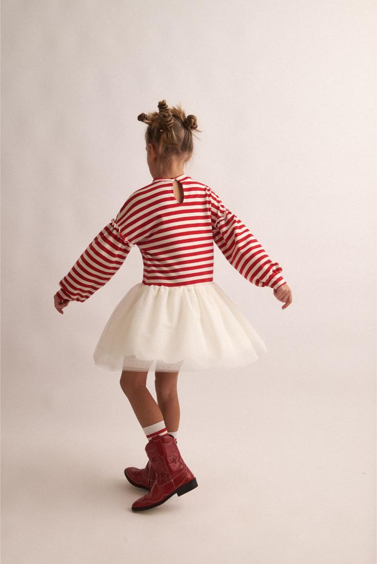 Παιδικό Φόρεμα Tutu Stripped Universe Two in a castle T6514