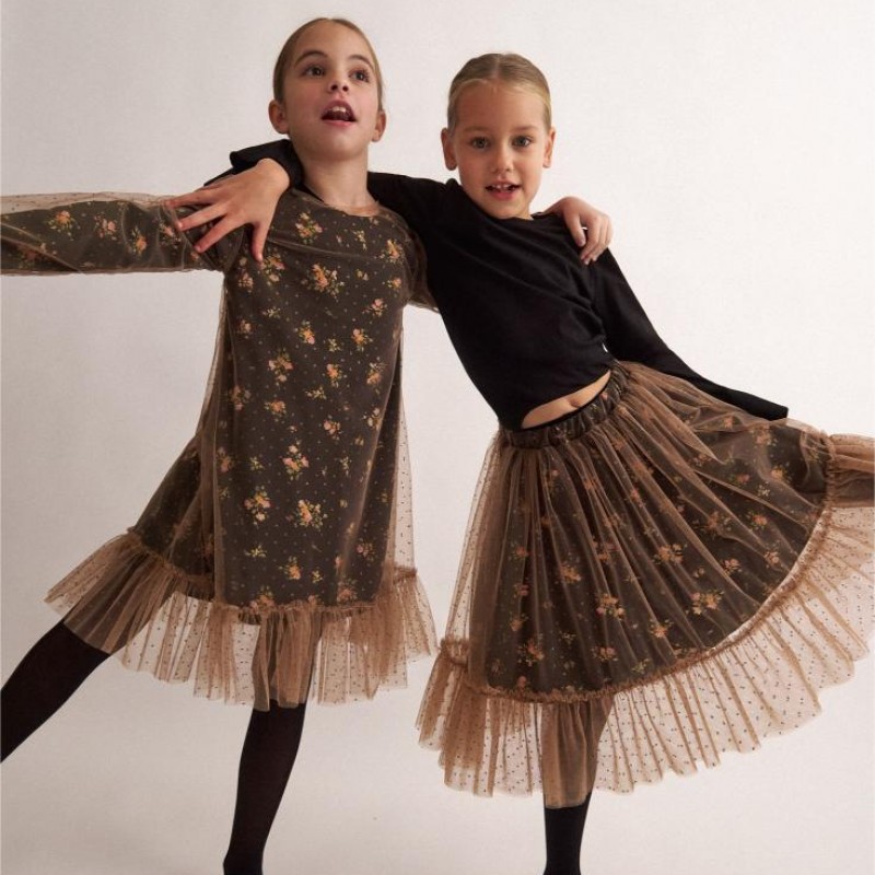 Παιδική Φούστα Floral Engraved Flowers Two in a castle T6639