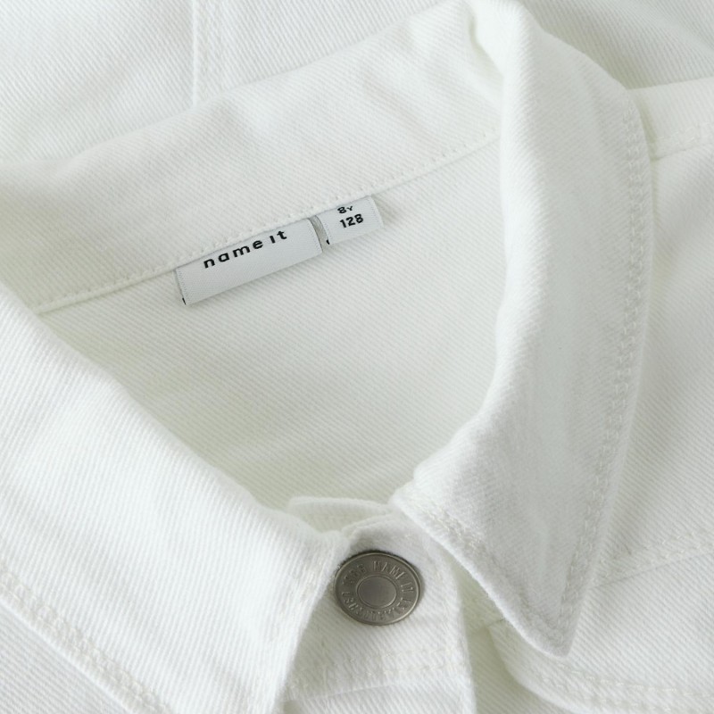 Παιδικό Μπουφάν Τζιν Λευκό Name it 13217937 Bright White
