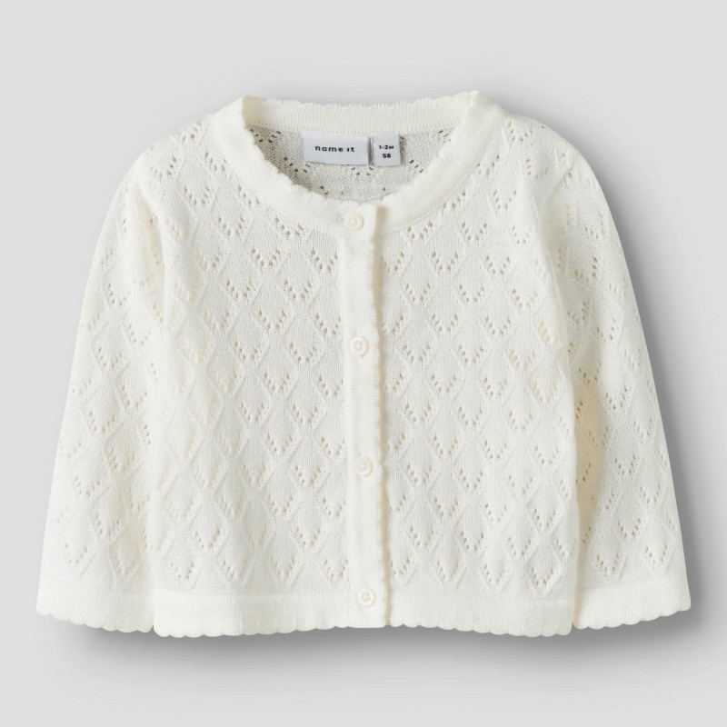 Μπεμπέ Πλεκτή Ζακέτα Name it 13239824 Cloud Dancer