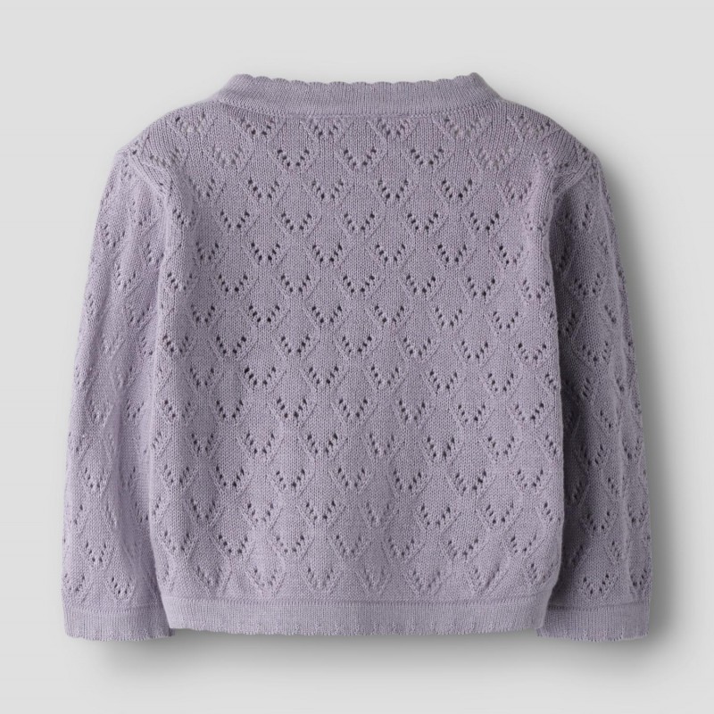 Μπεμπέ Πλεκτή Ζακέτα Name it 13239824 Lavender Gray
