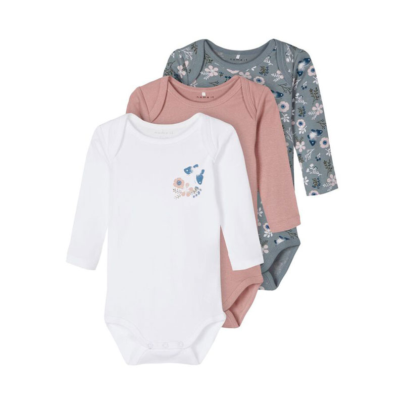 Σετ 3 ζιπουνάκια οργανικό βαμβάκι Name it 13189024 Pale Mauve