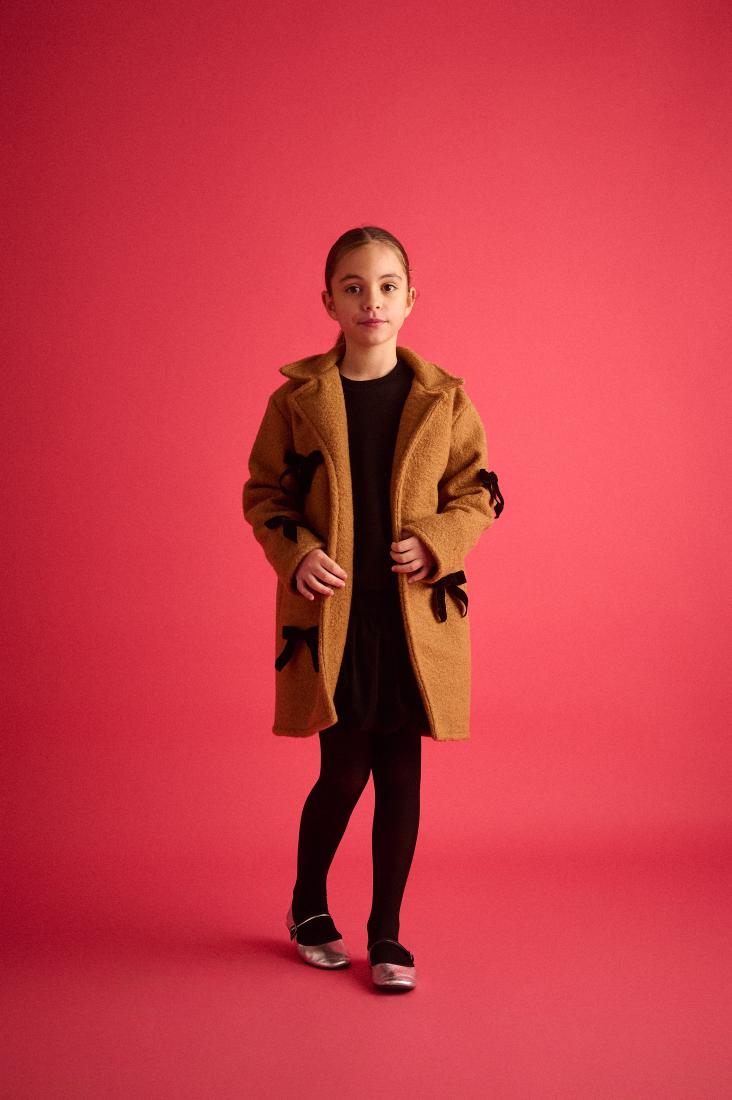 Παιδικό Παλτό Engraved Flowers Two in a castle T6640 Bear Coat