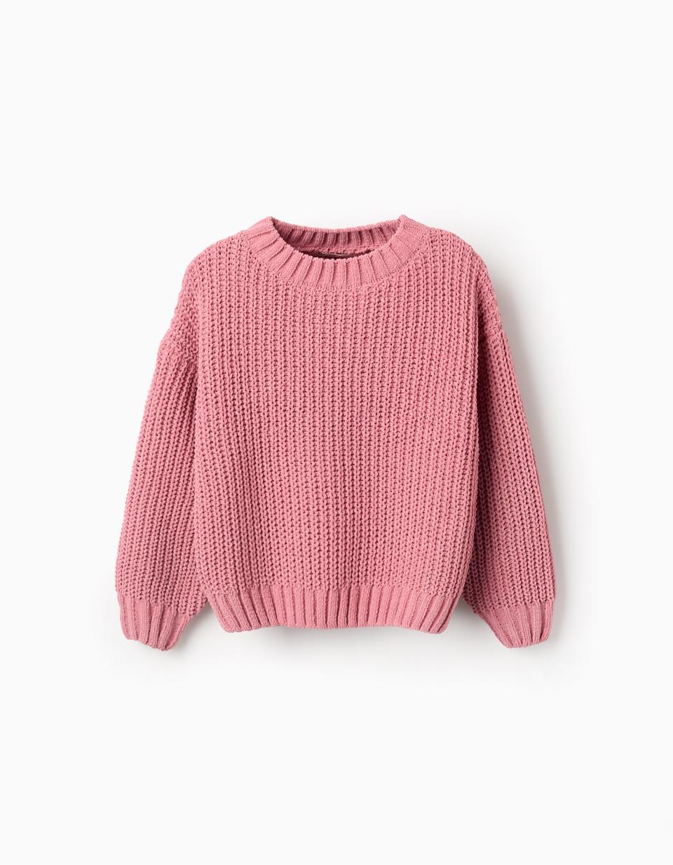 Παιδικό Πουλόβερ Σενίλ Zippy 25068 Pink