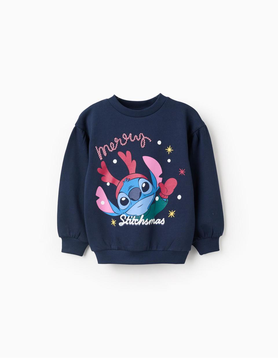Παιδικό Φούτερ Stitch Disney Zippy 25077 Dark Blue
