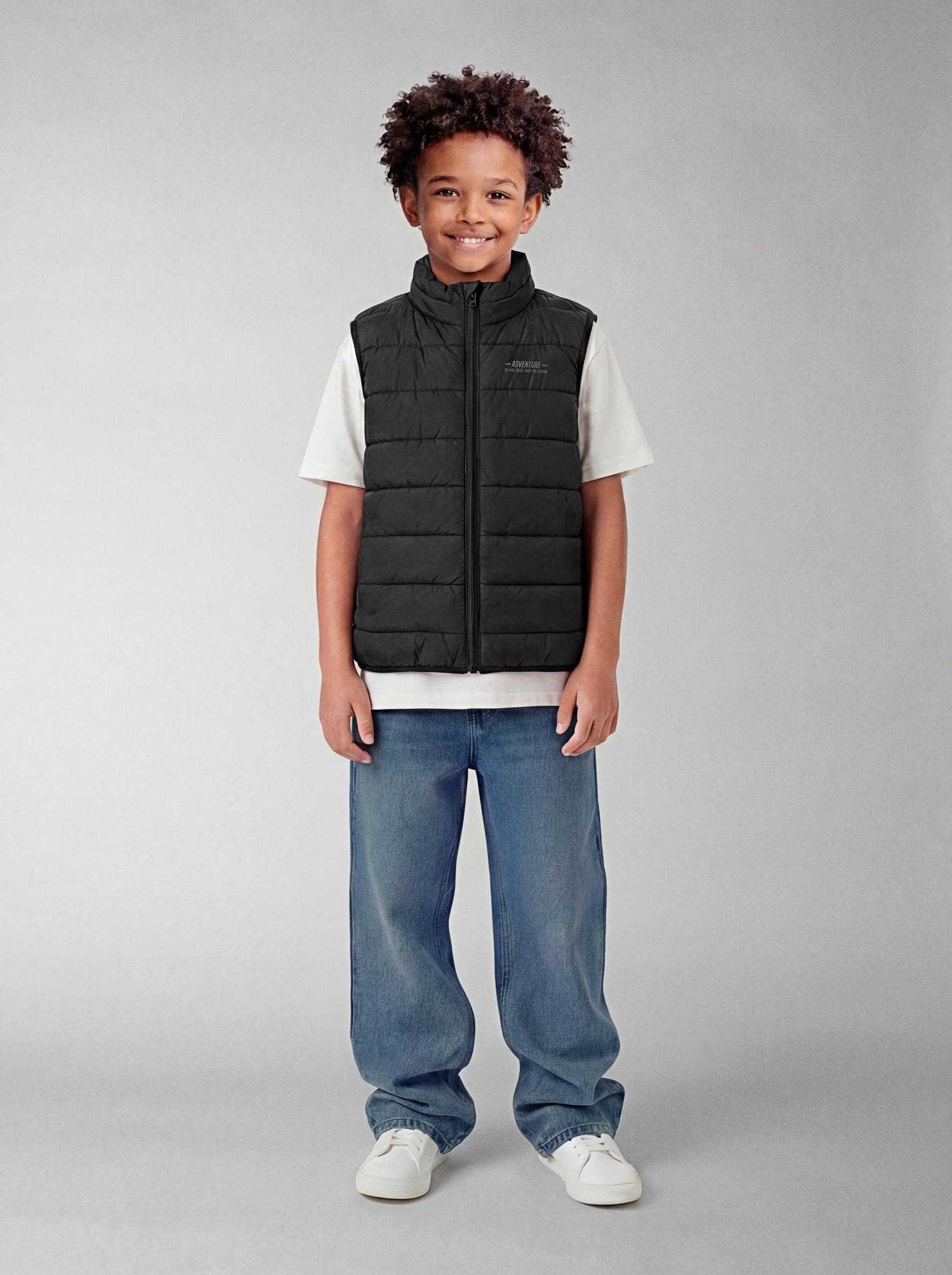 Παιδικό Αμάνικο Μπουφάν Μαύρο Name it 13250748 Black