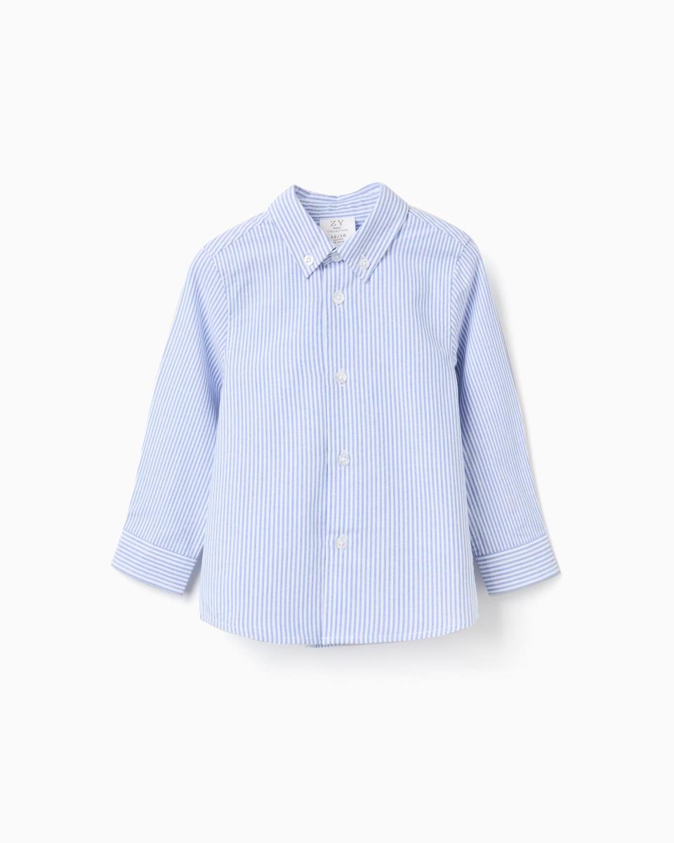 Παιδικό Πουκάμισο Oxfrord Ριγέ ZIppy 25018 White/Blue