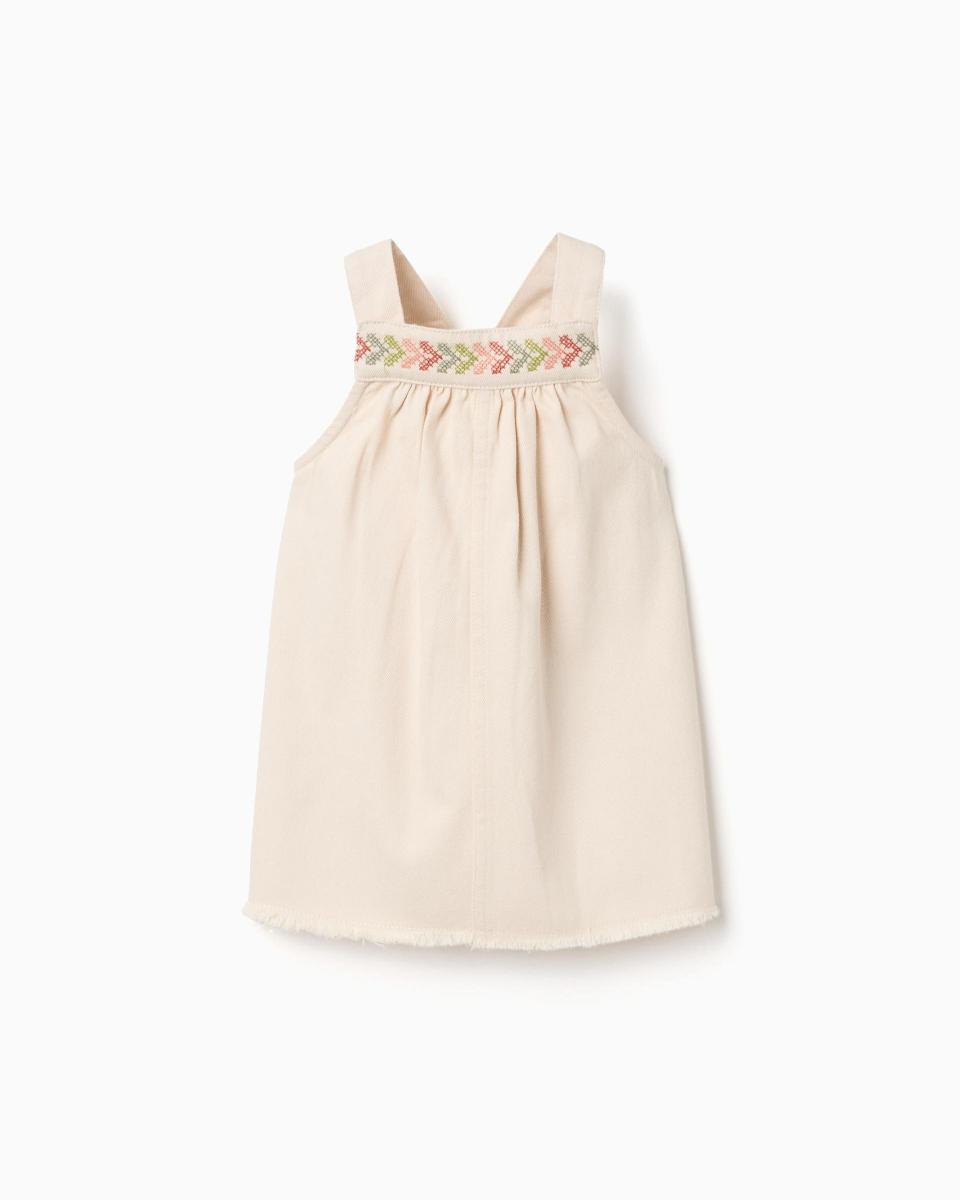 Βρεφικό Φόρεμα Σαλοπέτα Twill Zippy 26001 Beige