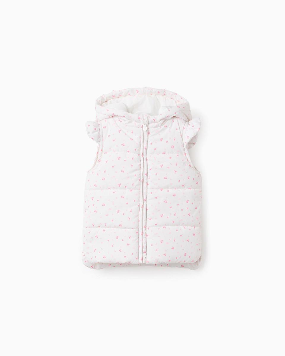 Βρεφικό Αμάνικο Μπουφάν Zippy 26001 White Pink