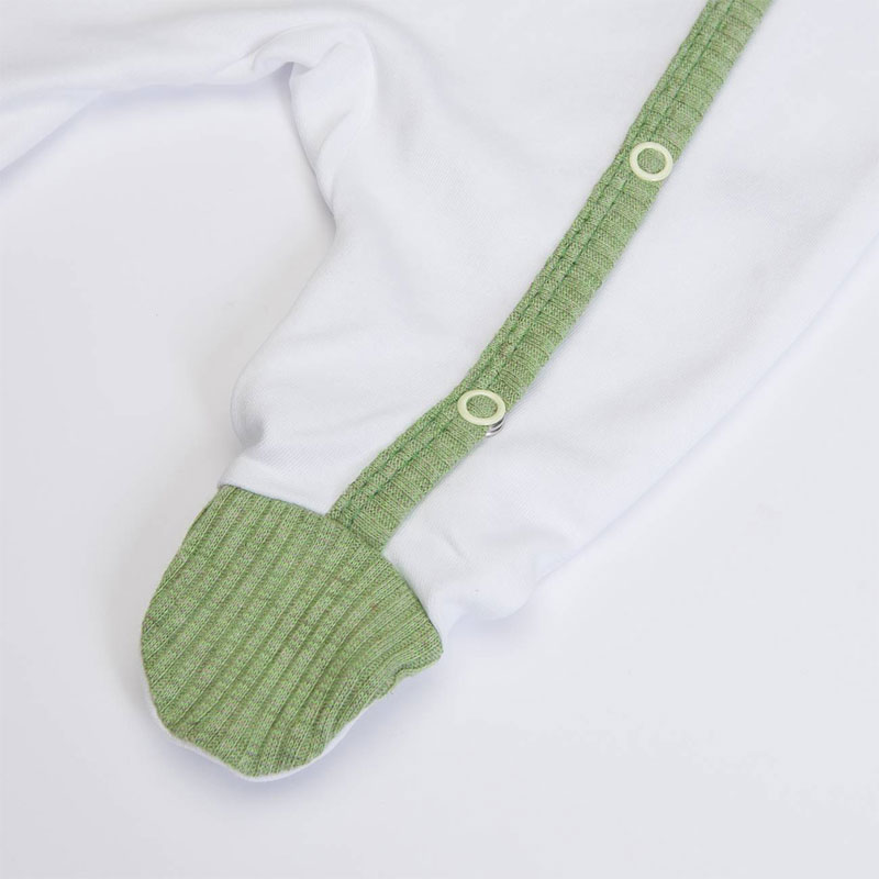 Φορμάκι λευκό πράσινο από 100% βαμβάκι κωδ. 14802