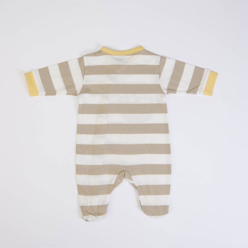 Φορμάκι μπεζ λευκό ριγέ από 100% οργανικό βαμβάκι κωδ. 14826