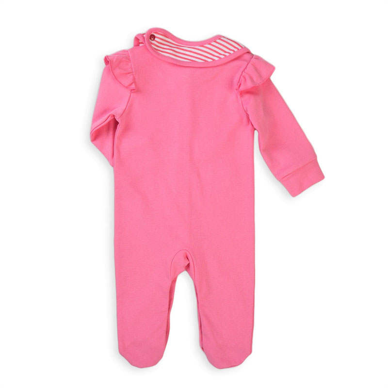 Φορμάκι ροζ βαμβακερό με σαλιάρα Minoti Berry 4