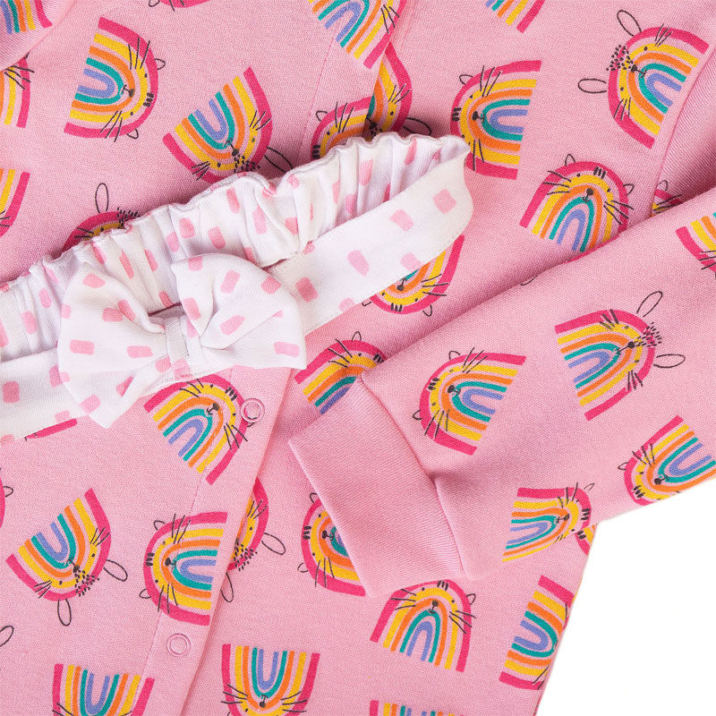 Φορμάκι ροζ από οργανικό βαμβάκι με σκουφάκι Minoti Capsule 46