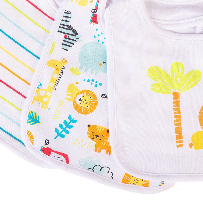 Σαλιάρες σε 3 διαφορετικά σχέδια σετ από βαμβάκι Minoti Car 6