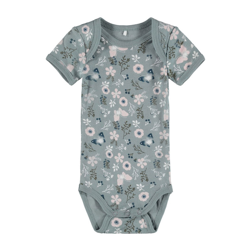 Σετ 3 ζυπουνάκια κοντομάνικα από 100% οργανικό βαμβάκι Name it 13189033 Pale Mauve