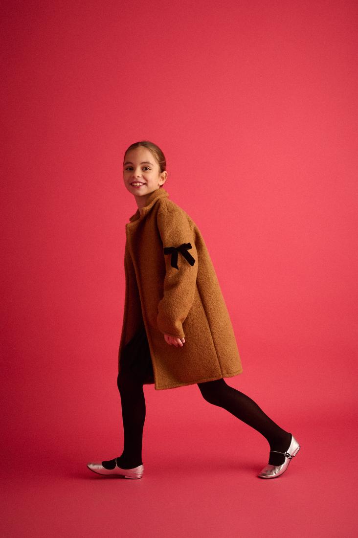 Παιδικό Παλτό Engraved Flowers Two in a castle T6640 Bear Coat