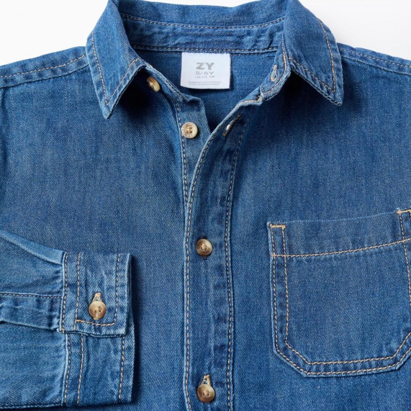Πουκάμισο τζιν Zippy 25066 Blue