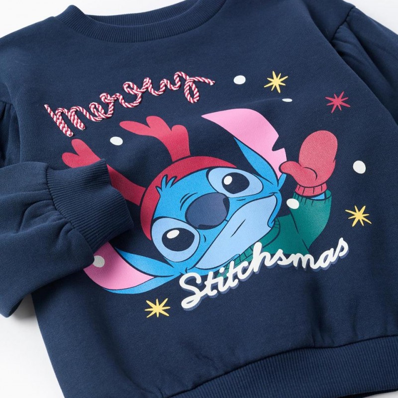 Παιδικό Φούτερ Stitch Disney Zippy 25077 Dark Blue