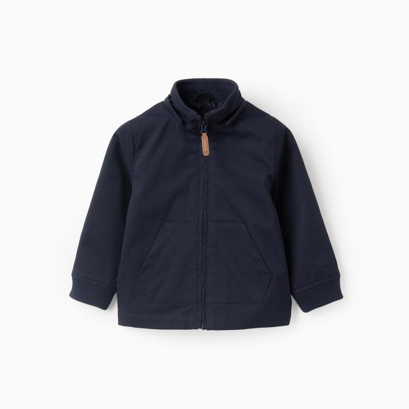 Βρεφικό Μπουφάν Μπλε Με Αποσπώμενη Κουκούλα Zippy 25003 Dark Blue