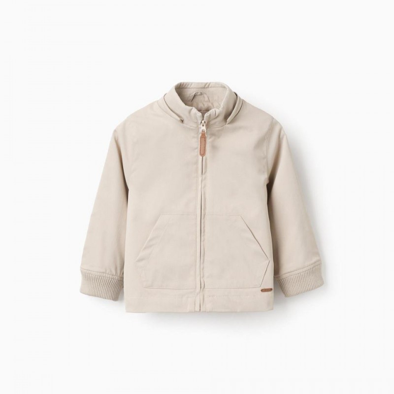 Βρεφικό Μπουφάν Μπεζ Με Αποσπώμενη Κουκούλα Zippy 26004 Light Beige