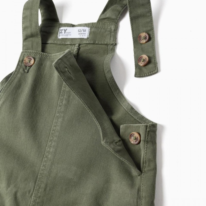 Βρεφική Σαλοπέτα Με Τσέπες Cargo Zippy 26004 Dark Green