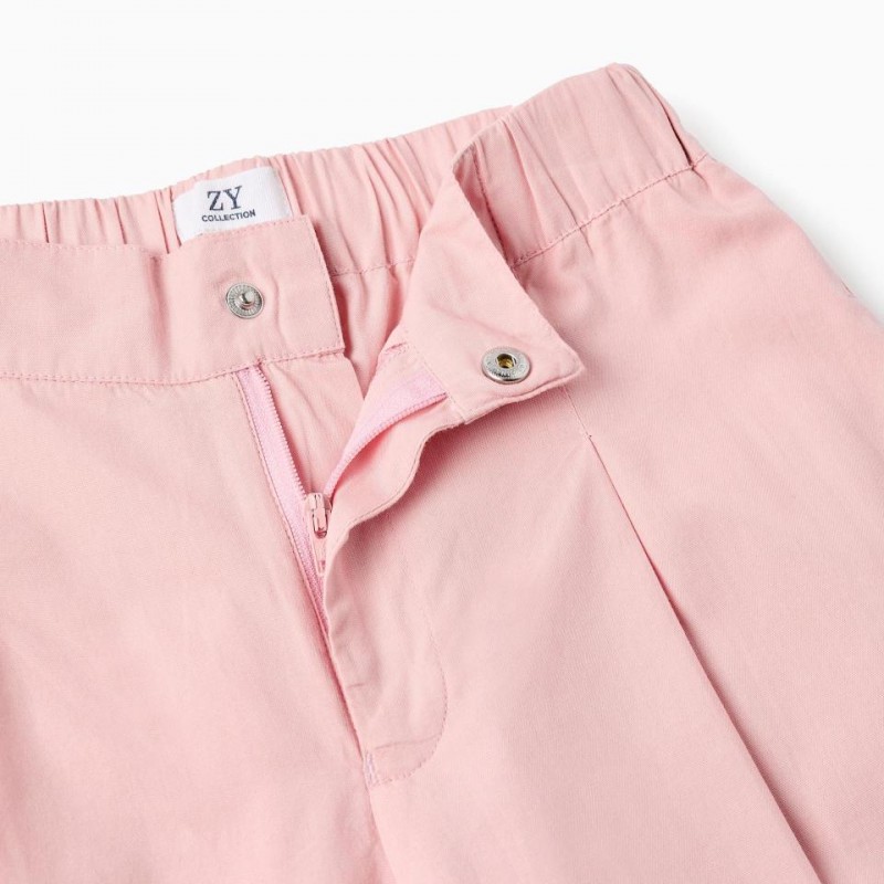 Παιδικό Παντελόνι Wide Leg Με Πιέτες  Zippy 26014 Light Pink