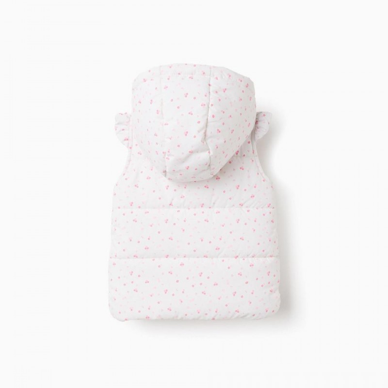 Βρεφικό Αμάνικο Μπουφάν Zippy 26001 White Pink