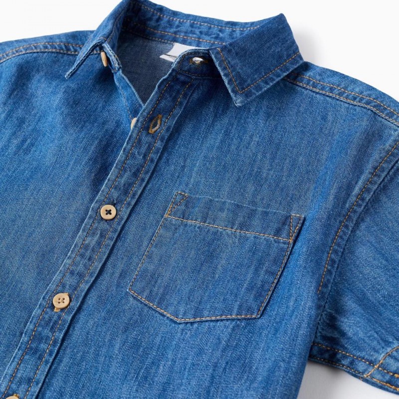 Παιδικό Πουκάμισο Τζιν Zippy 26017 Light Denim Blue