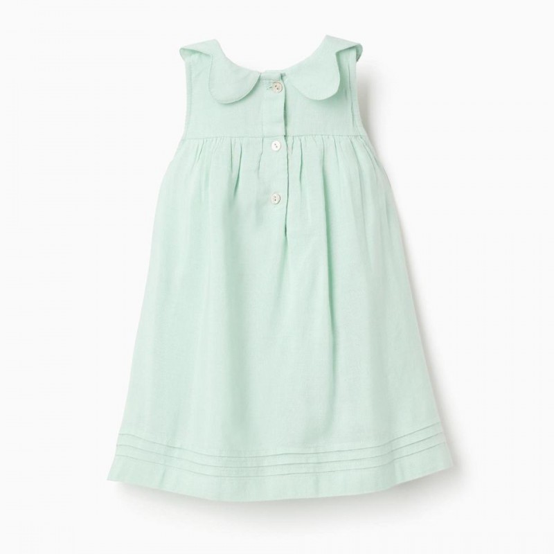 Βρεφικό Φόρεμα Λινό Με Βολάν Zippy 26035 Light Green