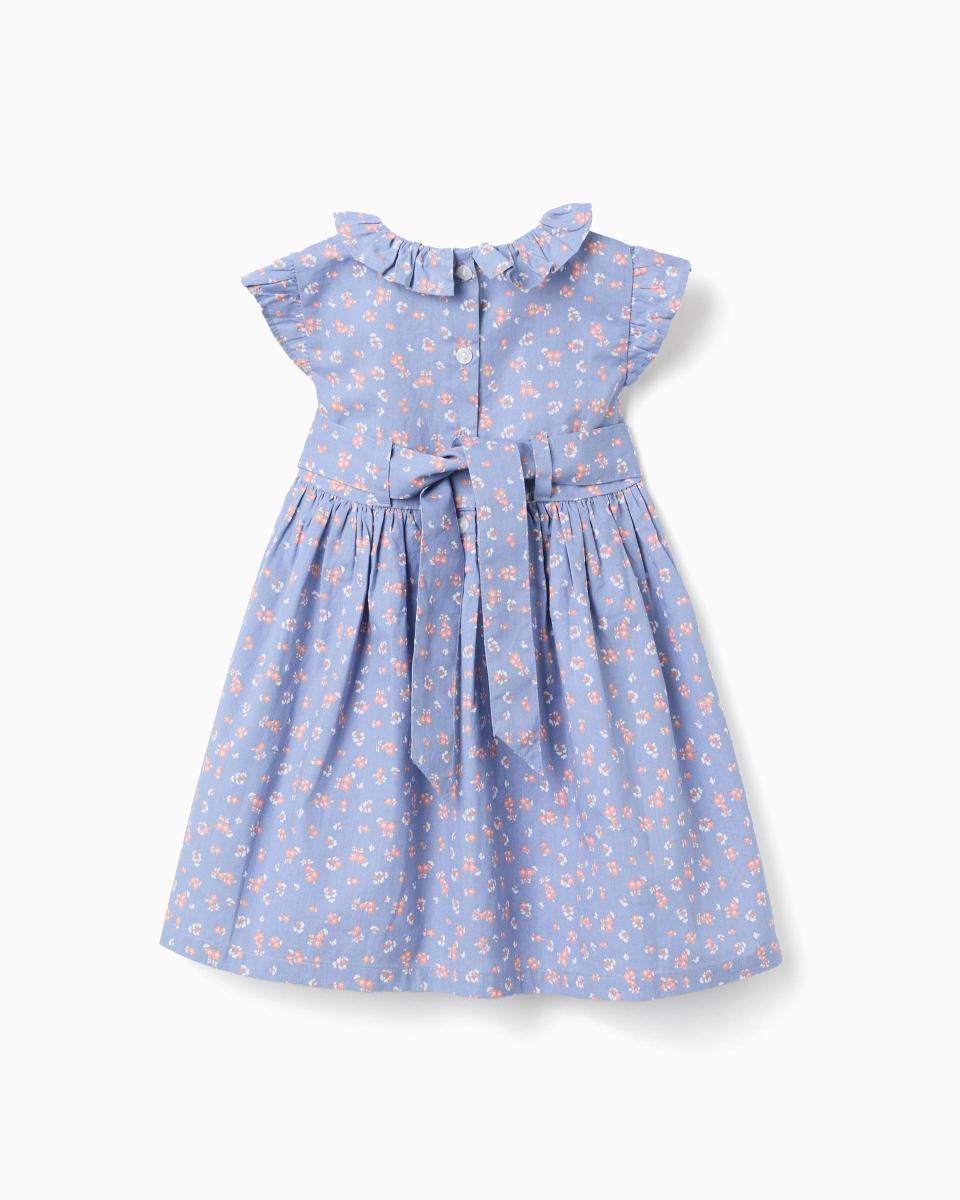 Βρεφικό Φόρεμα Ποπλίνα Με Λουλούδια Zippy 26045 Blue