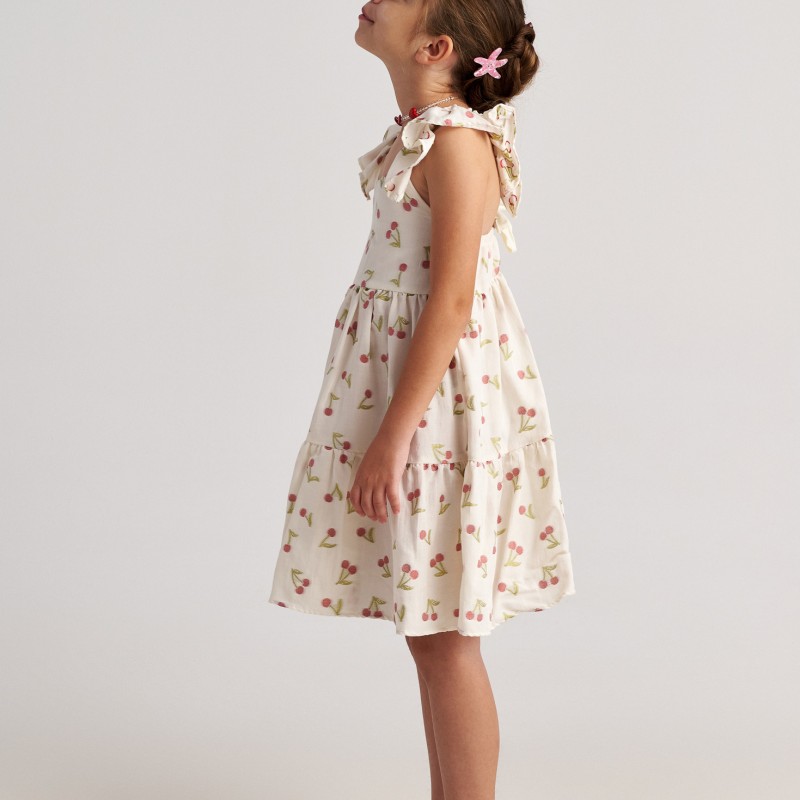 Παιδικό Φόρεμα Εκρού Summer Tart 3 Layer Ruffle Two in a castle T7079