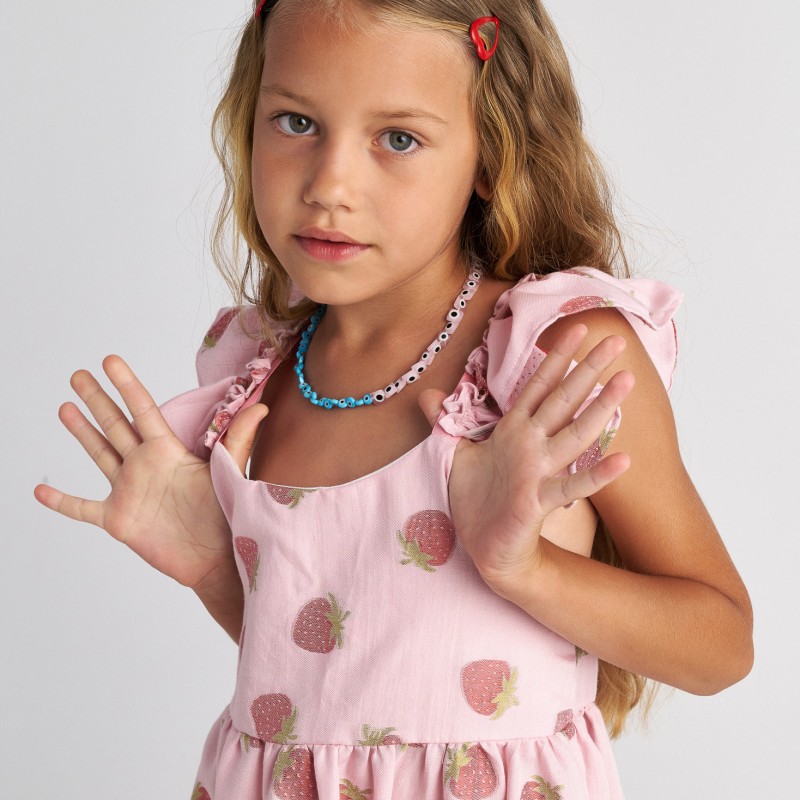 Παιδικό Φόρεμα Ροζ Summer Tart 3 Layer Ruffle Two in a castle T7079