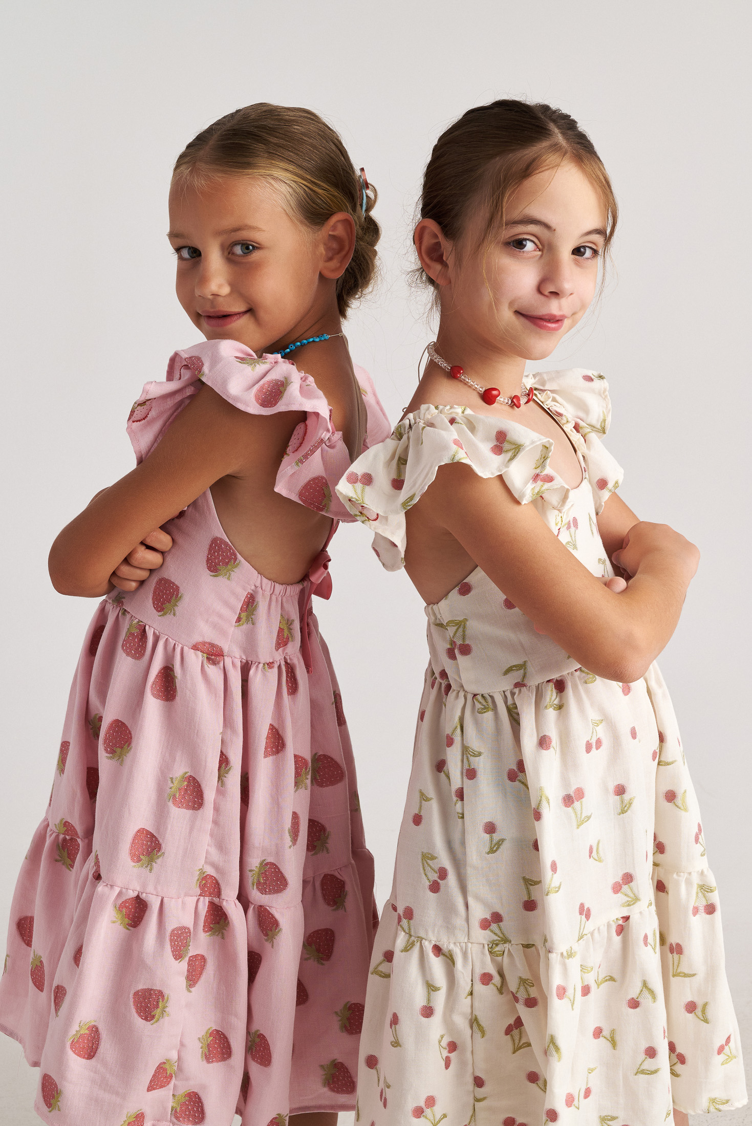 Παιδικό Φόρεμα Ροζ Summer Tart 3 Layer Ruffle Two in a castle T7079