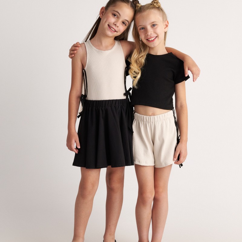 Παιδικό Σετ Modern Cinderella Top Black/Shorts Grey Two in a castle T7200