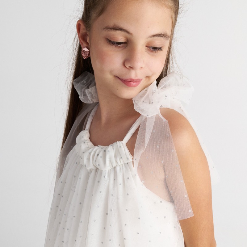 Παιδικό Φόρεμα Tούλινο The Flower Girls Glitter Dress Two in a castle T7257
